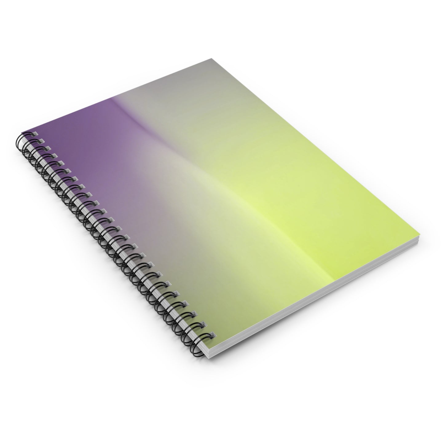 Purple Golden Fade Wavey Spiral Notebook - Ruled Line, 6" x 8", 118 pages