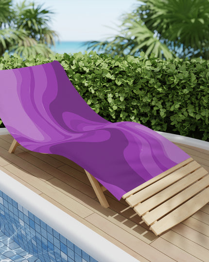Wavey Purple Wavey Beach Towel, 30" x 60"