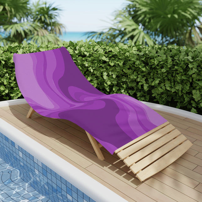 Wavey Purple Wavey Beach Towel, 30" x 60"