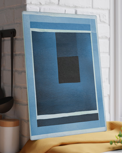 Blue Shadow Glass Cutting Board, 11" x 15"