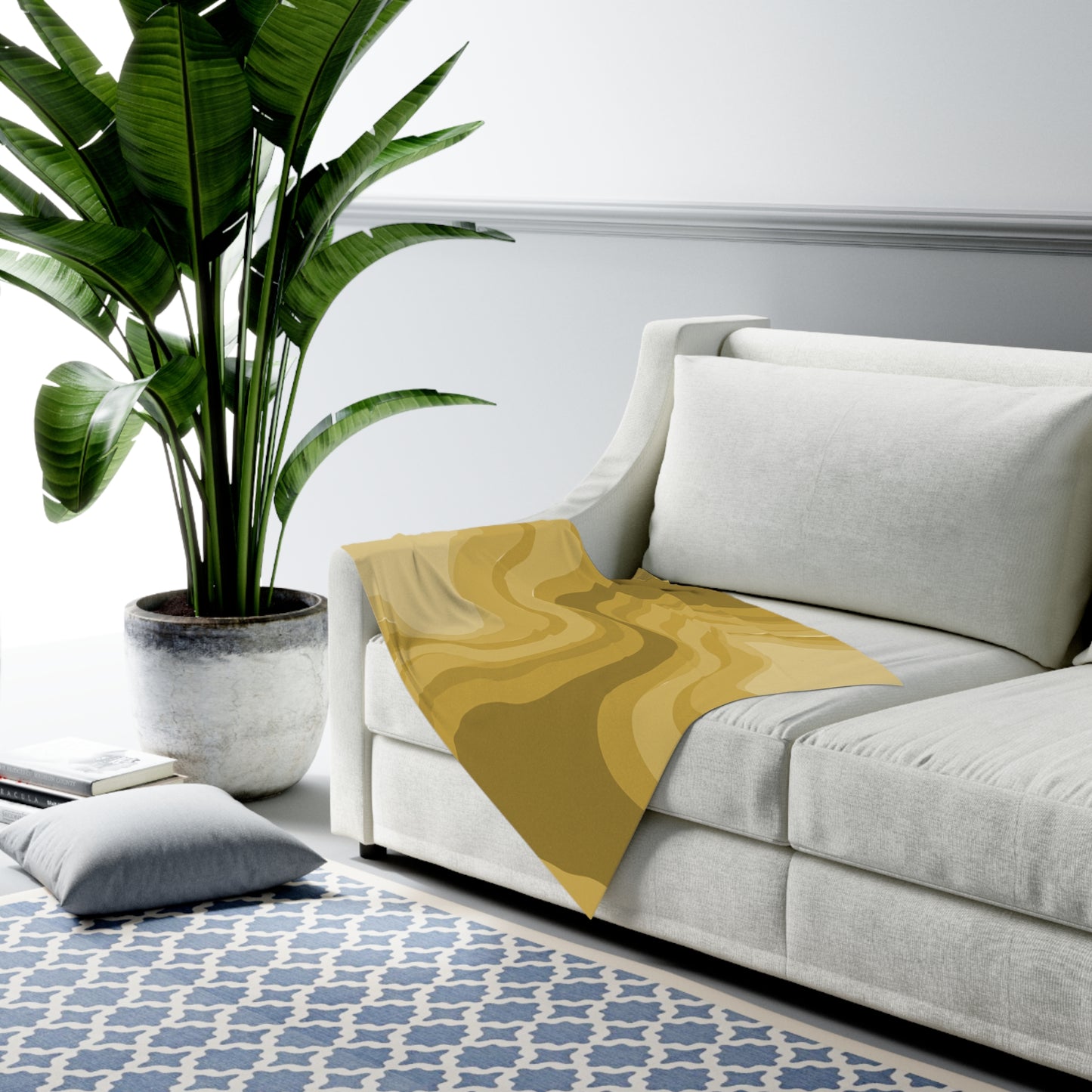 Brown Wavey Baby Swaddle 30″×40″ Blanket