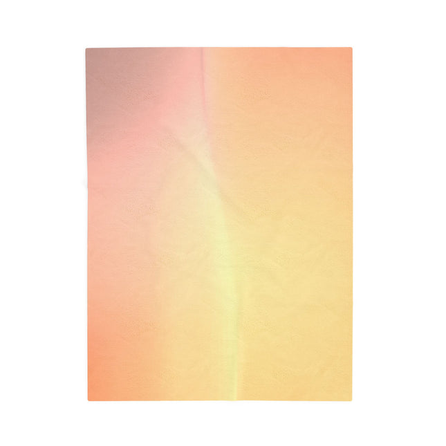 Hot Peach Fade Velveteen Plush Blanket, 30" x 40"