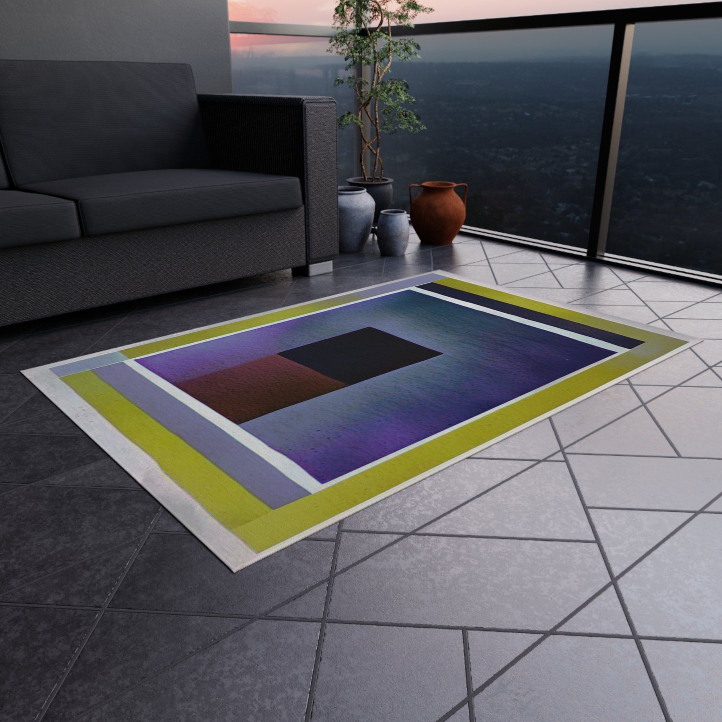 Zeta Shadow 48" x 72" Outdoor Rug