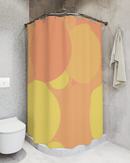 Pastel Bright Oranges Patches Shower Curtains, 71" x 74"