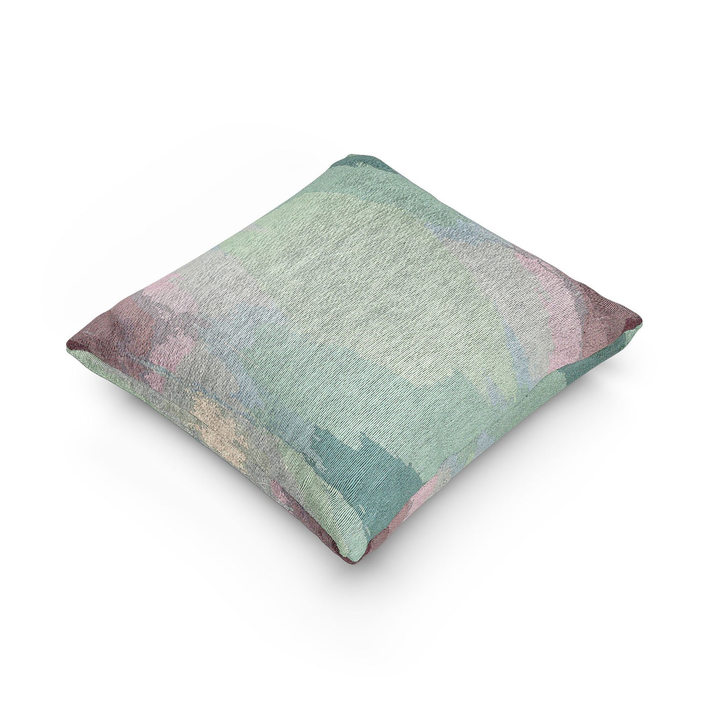 Green Sea Lavender Fog Woven Pillow, 17" x 18"