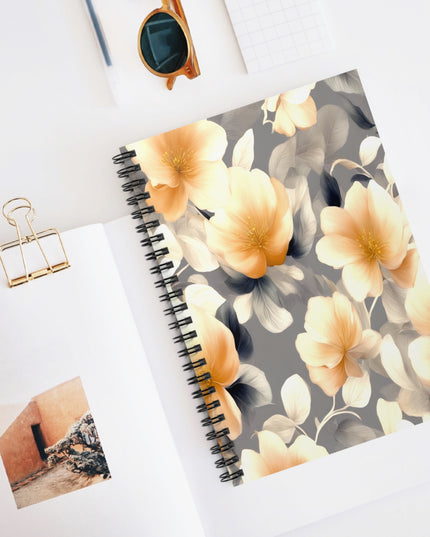 Soft Blossom Floral Bunch Spiral Notebook - Ruled Line, 6" x 8", 118 pages