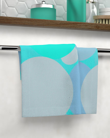 Pastel Tan and Tif Patches Face Towel, 13" x 13"