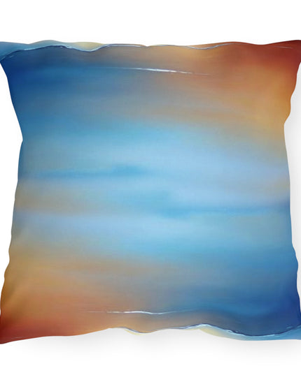 Blue Sea Red Orange Fog 20" x 20" Outdoor Pillows