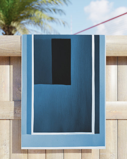 Blue Shadow Beach Towel, 24" x 44"