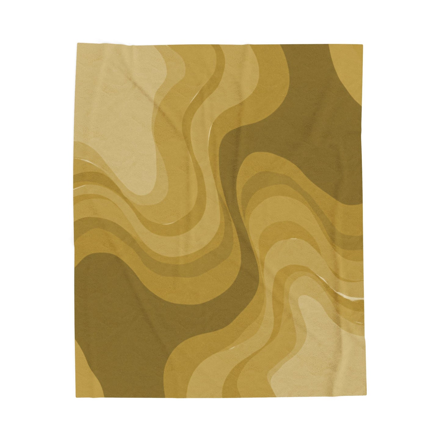 Brown Wavey Velveteen Plush Blanket, 50" x 60"