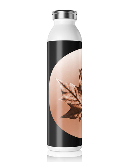 Soft Maple Leaf Slim Water Bottle, 20 oz White
