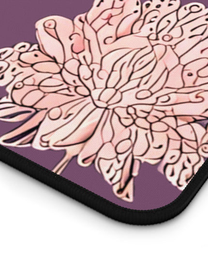 Pink Floral Butterflies 16" x 32" Desk Mat