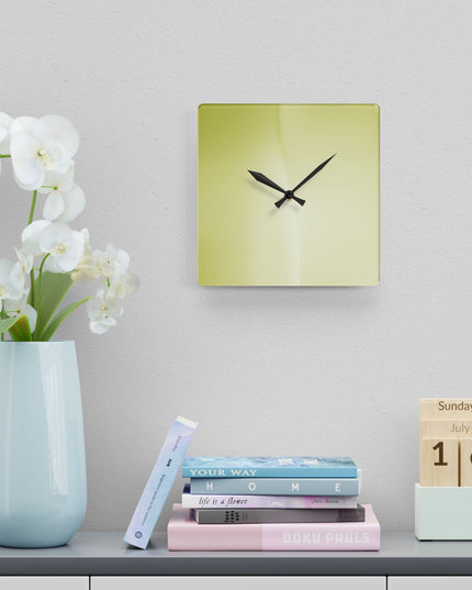 Lemon Fade Acrylic Wall Clock, Round or Square, 10.75" x 10.75"