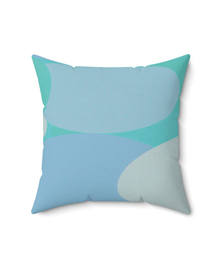 Pastel Tan and Tif Patches 16" x 16" Faux Suede Square Pillow