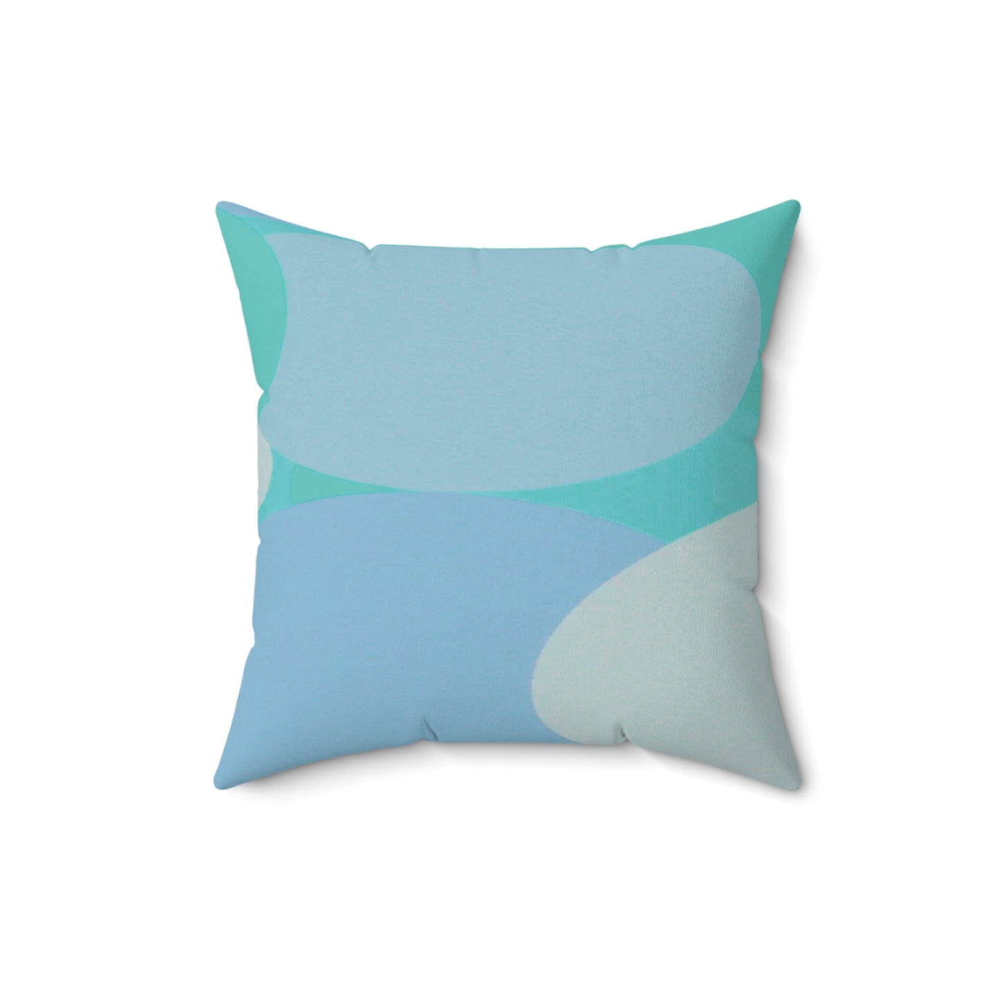 Pastel Tan and Tif Patches 16" x 16" Faux Suede Square Pillow