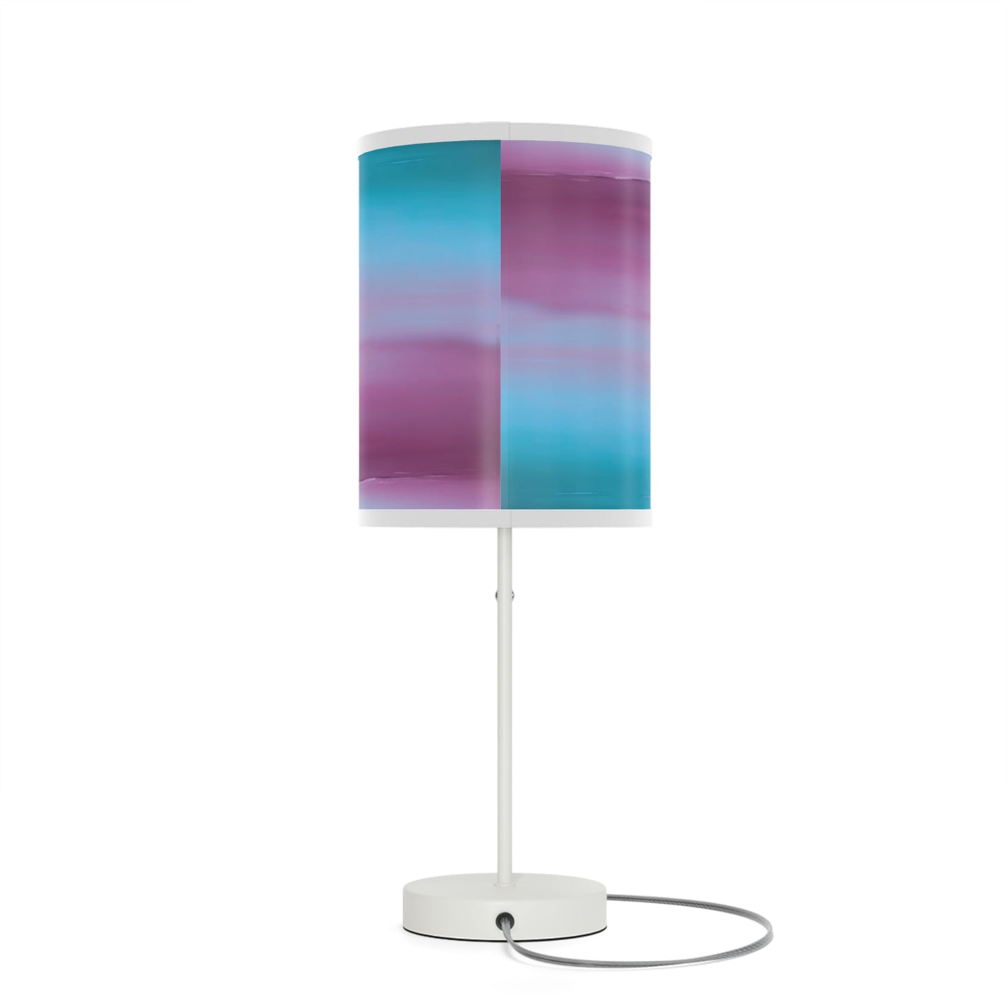 Wine Sea Blue Fog Table Lamp on a White or Silver Stand, US|CA plug
