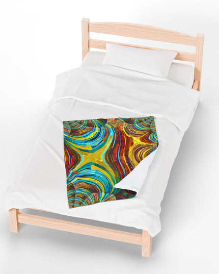 Uzi Spiral Alpha Velveteen Plush Blanket, 30" x 40"