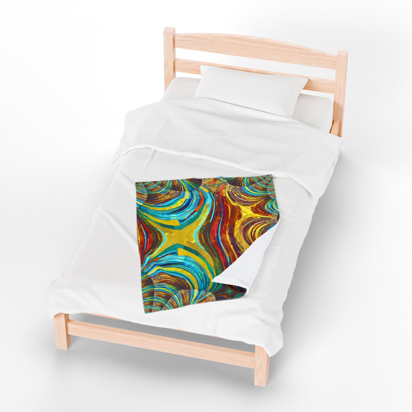 Uzi Spiral Alpha Velveteen Plush Blanket, 30" x 40"