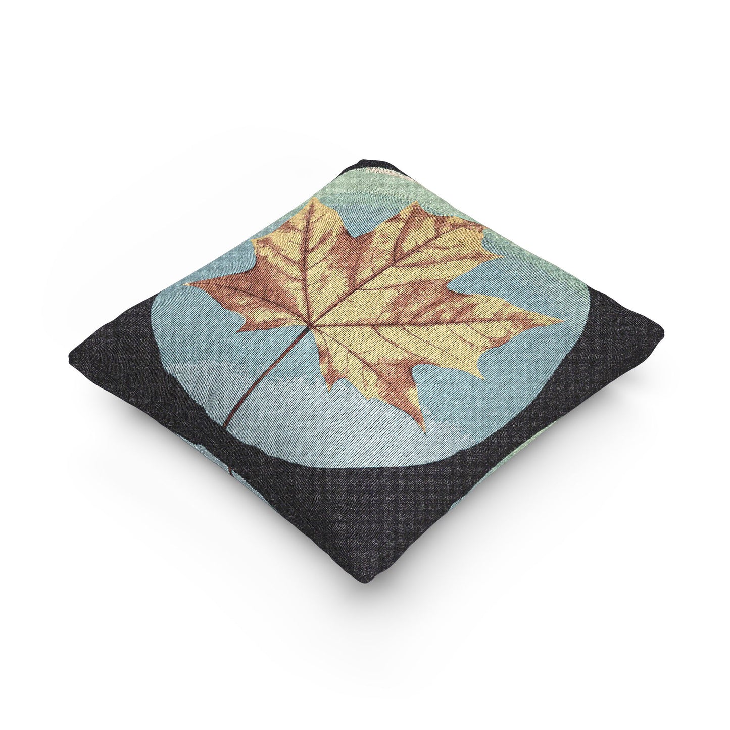 Alpha Maple Leaf Woven Pillow, 17" x 18"