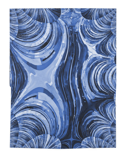 Uzi Spiral Deep Blue Baby Swaddle 30″×40″ Blanket