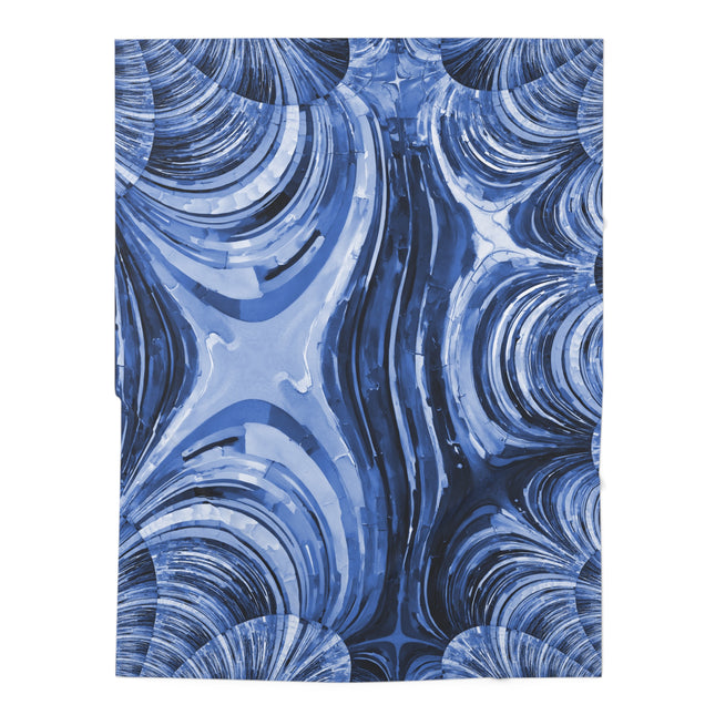 Uzi Spiral Deep Blue Baby Swaddle 30″×40″ Blanket
