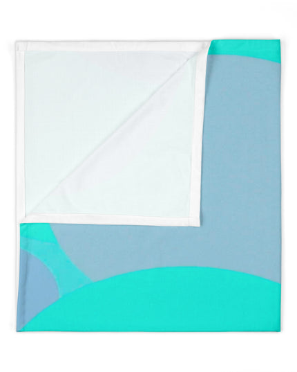 Pastel Tan and Tif Patches Baby Swaddle 30″×40″ Blanket