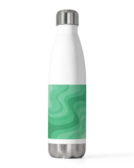 Mint Green Wavey 20oz Insulated Water Bottle