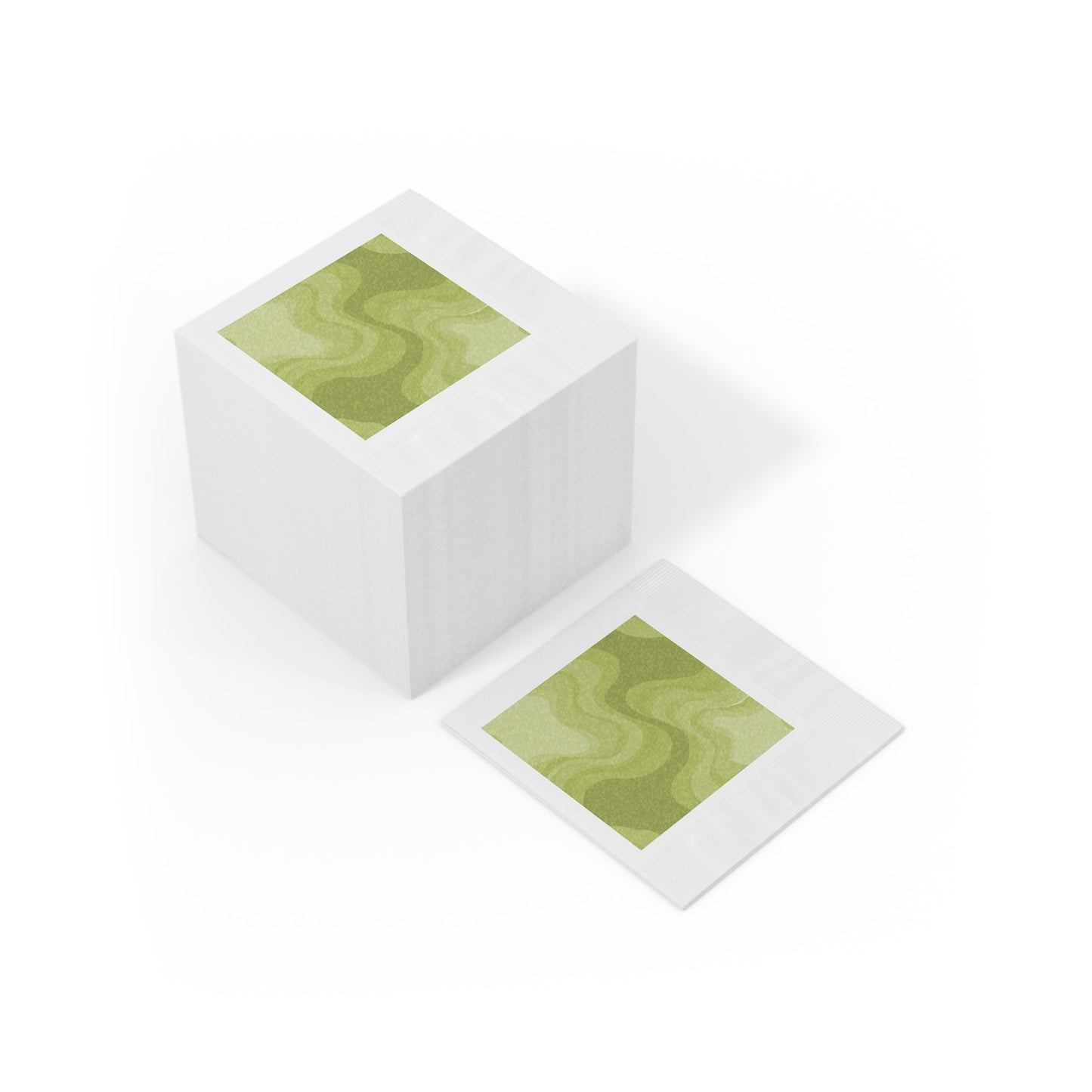 Lemon Wavey White Coined Napkins, 6.5" x 6.5"
