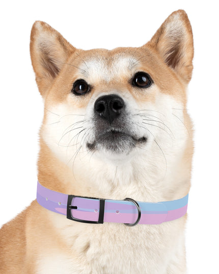 Pastel Purple and Mauve Patches Medium Dog Collar