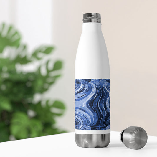 Uzi Spiral Deep Blue 20oz Insulated Water Bottle