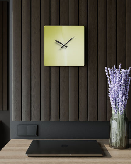 Lemon Fade Acrylic Wall Clock, Round or Square, 10.75" x 10.75"