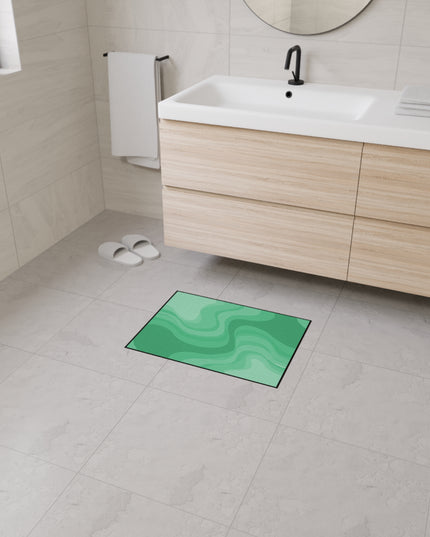 Mint Green Wavey 18" x 24" Heavy Duty Floor Mat