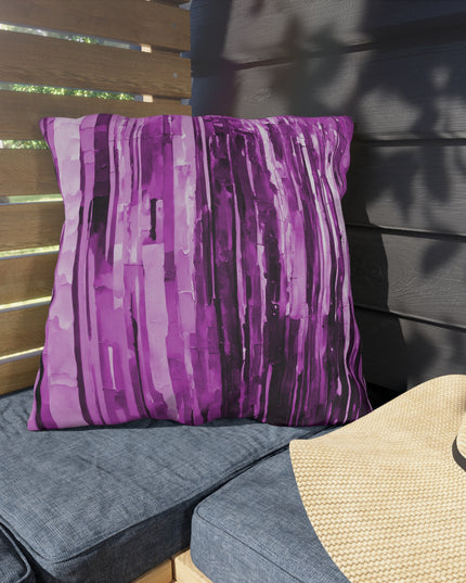 Striped Powder Lavender 20" x 20" Outdoor Pillow