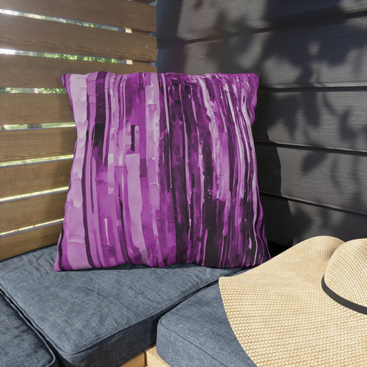 Striped Powder Lavender 20" x 20" Outdoor Pillow