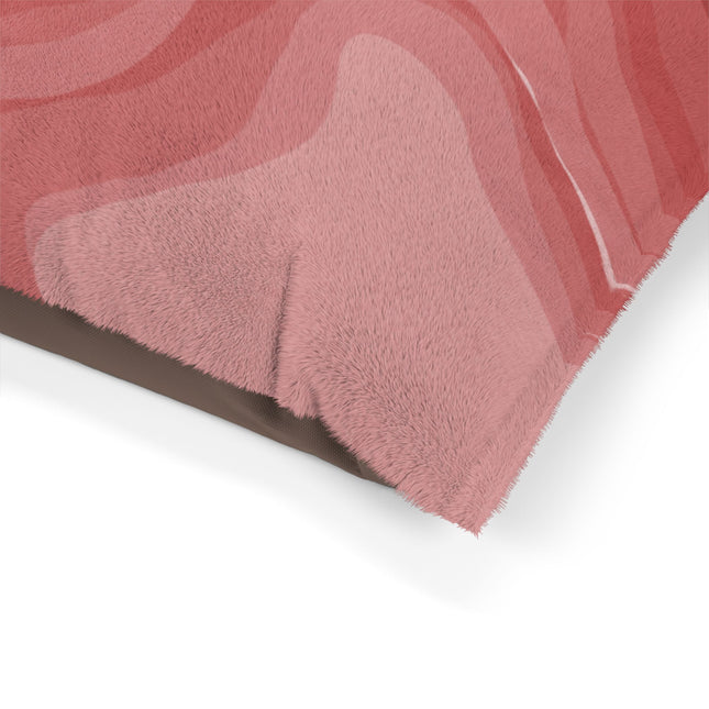 Power Red Mauve Wavey 50" × 40" Pet Bed