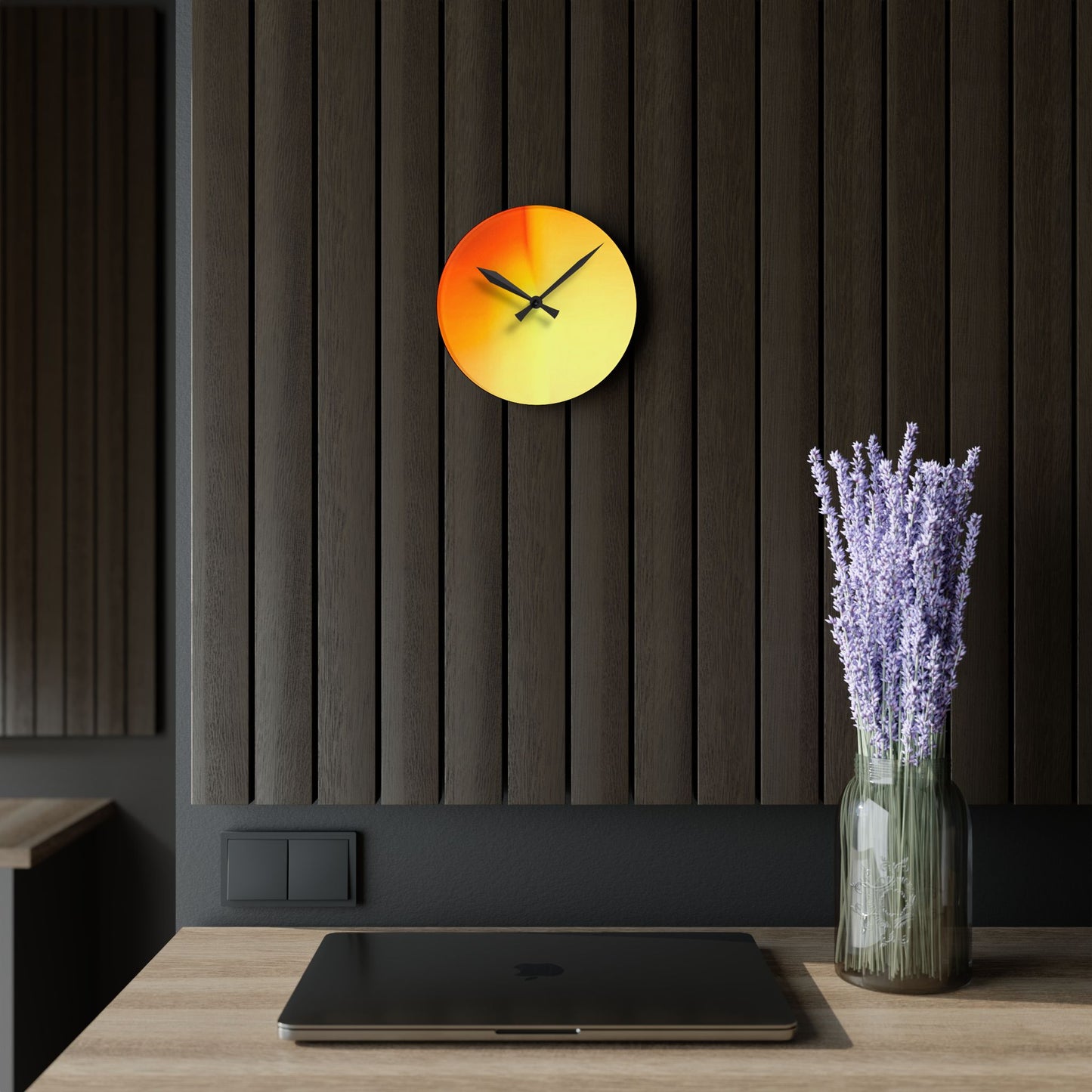 Phoenix Fade Acrylic Round Wall Clock, 8" x 8"