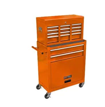 Rolling Tool Chest, 8-drawer Storage Cabinet, Orange