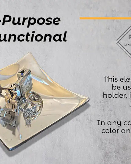 Aluminum Multi-Purpose Wavy-Square Candle Holder