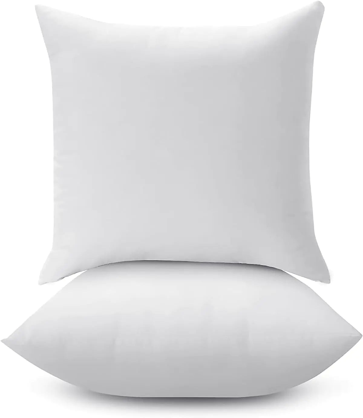 LANE LINEN 18" x 18" Throw Pillow Insert - Pack of 2 White Down Alternative Pillow Inserts for Decorative Pillow Covers Throw Pillows for Bed Couch Pillows for Living Room