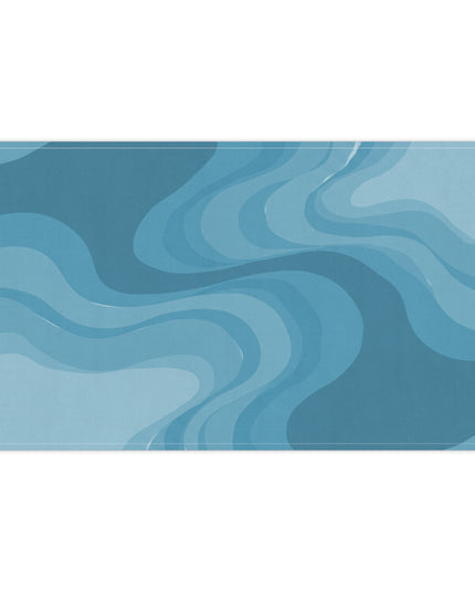 Sky Blue Wavey Tea Towels (cotton, poly), 18" x "30