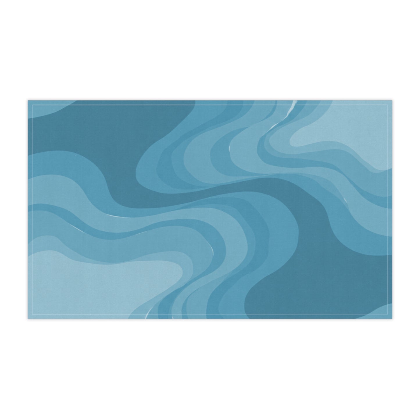 Sky Blue Wavey Tea Towels (cotton, poly), 18" x "30