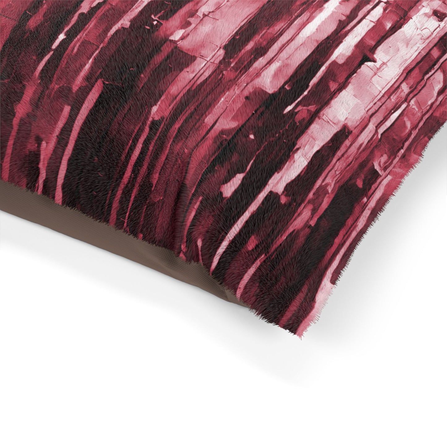 Striped Ruby 28" × 18" Pet Bed