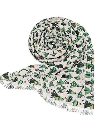 Mini Green Trees Light Scarf