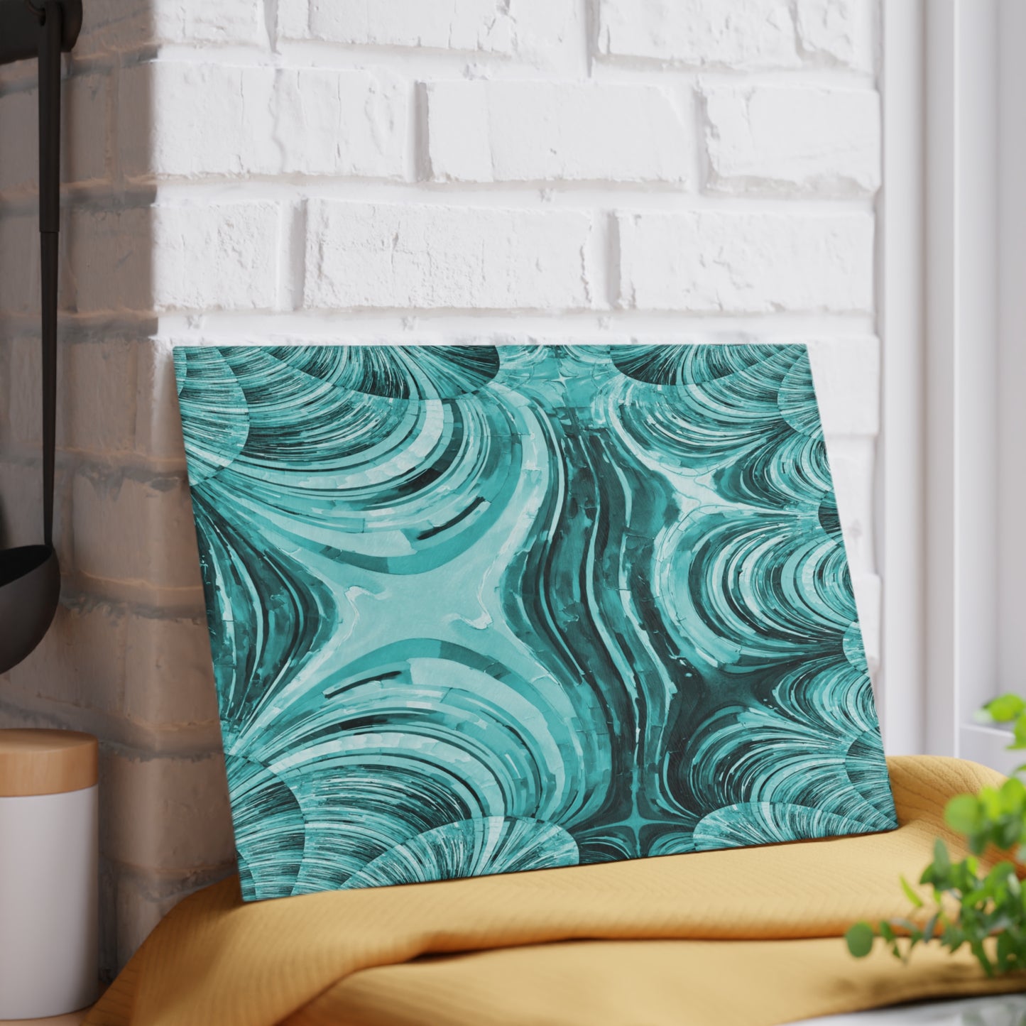 Uzi Spiral Tif 8" x 11" Glass Cutting Board