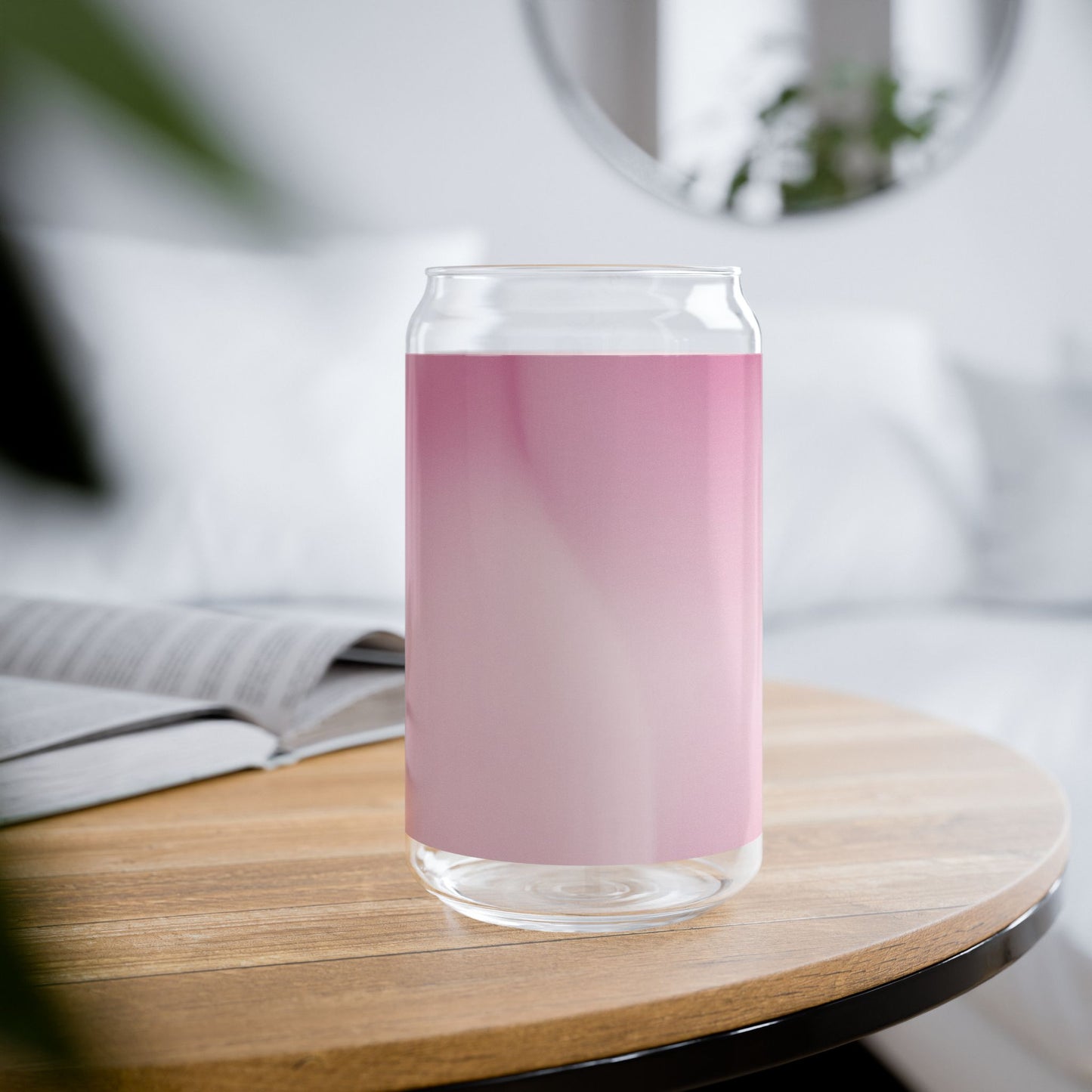 Pink Blush Fade Sipper Glass, 16oz