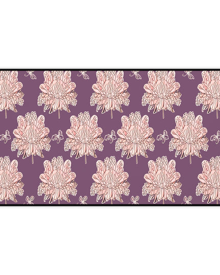 Pink Floral Butterflies 12" x 22" Desk Mat