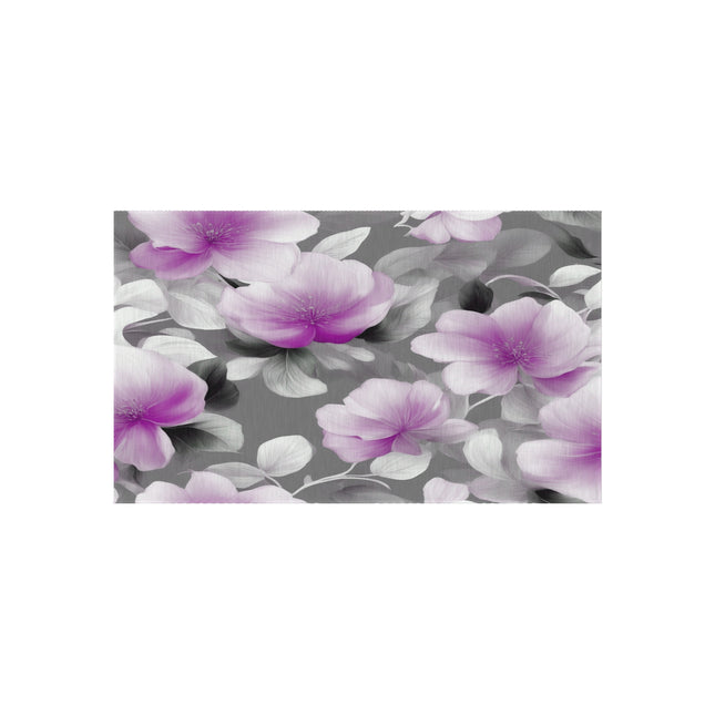Purple Blossom Floral Bunch Outdoor Rug, 36" x 60"