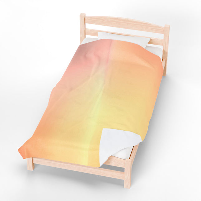 Hot Peach Fade Velveteen Plush Blanket, 60" x 80"