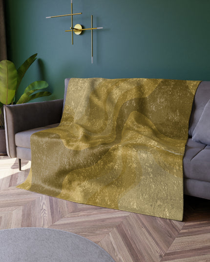 Brown Wavey 50" x 60" Crushed Velvet Blanket