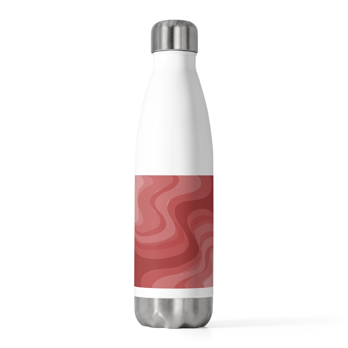 Power Red Wavey 20oz Insulated Water Bottle